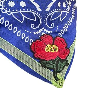 Bandana Paisley Print Scarf Head Neck Face Mask Boho OOAK Biker Cowgirl Artisan